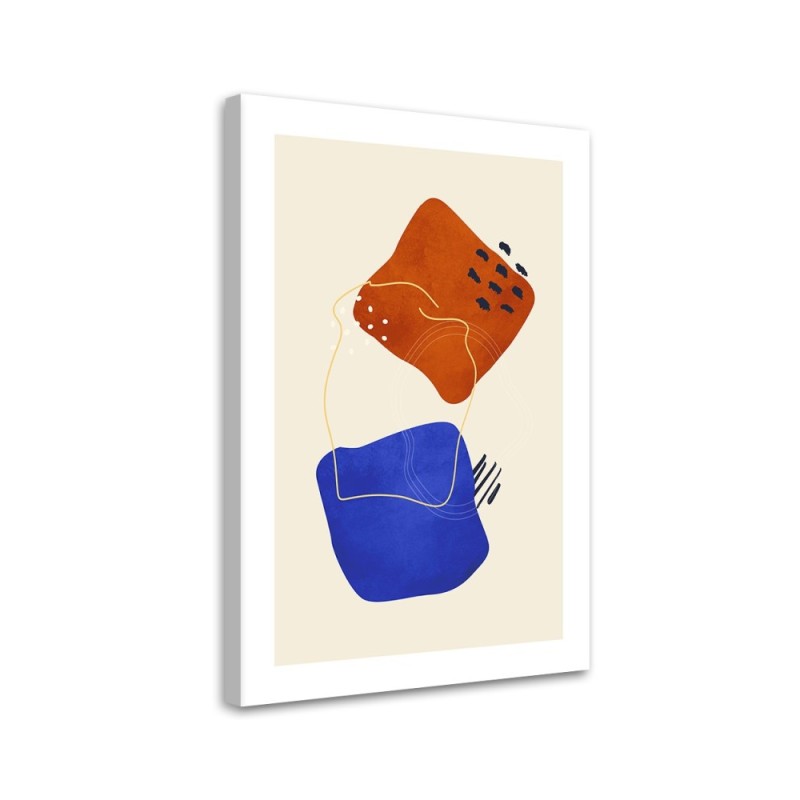 Decorative boho painting for wall - Abstract shapes