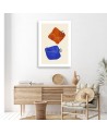 Decorative boho painting for wall - Abstract shapes