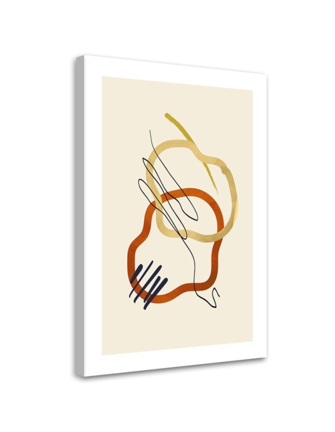 Monimalist boho painting on canvas for living room - Shapes and lines