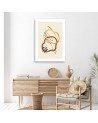 Monimalist boho painting on canvas for living room - Shapes and lines
