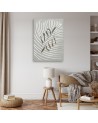 Modern wall painting - Lines and twigs in grey