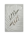 Modern wall painting - Lines and twigs in grey