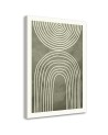 Modern wall painting - Boho green arches