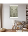 Modern wall painting - Boho green arches