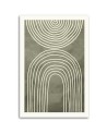Modern wall painting - Boho green arches