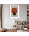 Printed image for living room - Circles and lines in boho style