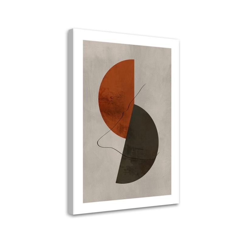 Image printed on canvas - Half circles in boho style