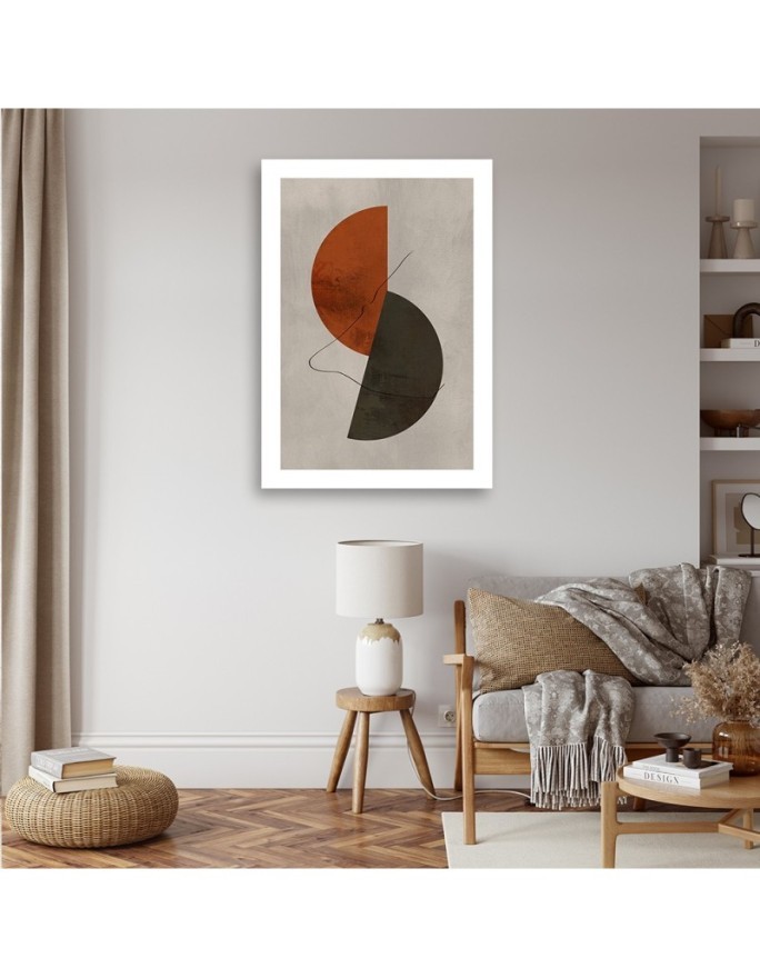 Image printed on canvas - Half circles in boho style