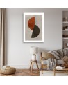 Image printed on canvas - Half circles in boho style