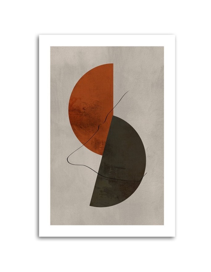Image printed on canvas - Half circles in boho style