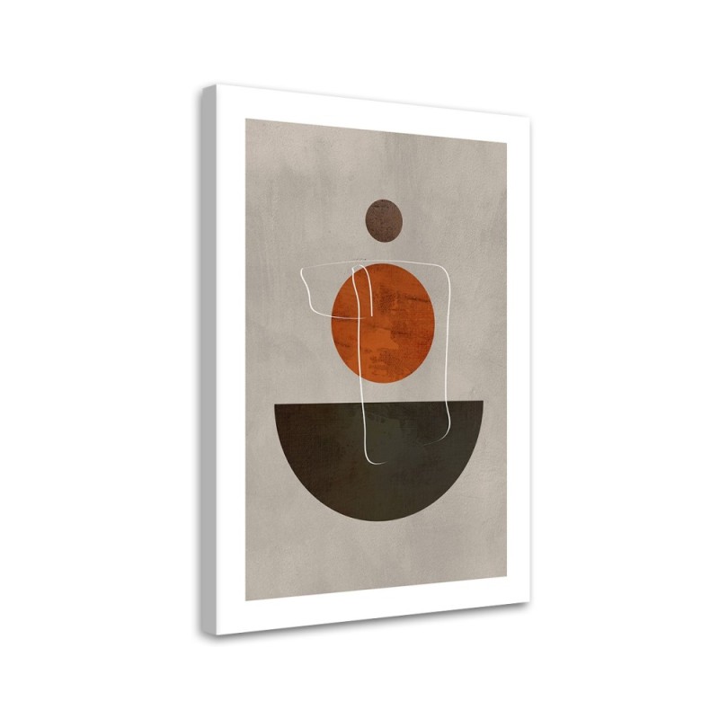 Boho wall painting for bedroom - Circles and shapes