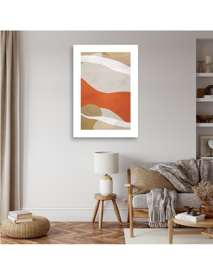 Decorative painting for wall - Abstract boho lines and shapes