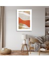 Decorative painting for wall - Abstract boho lines and shapes