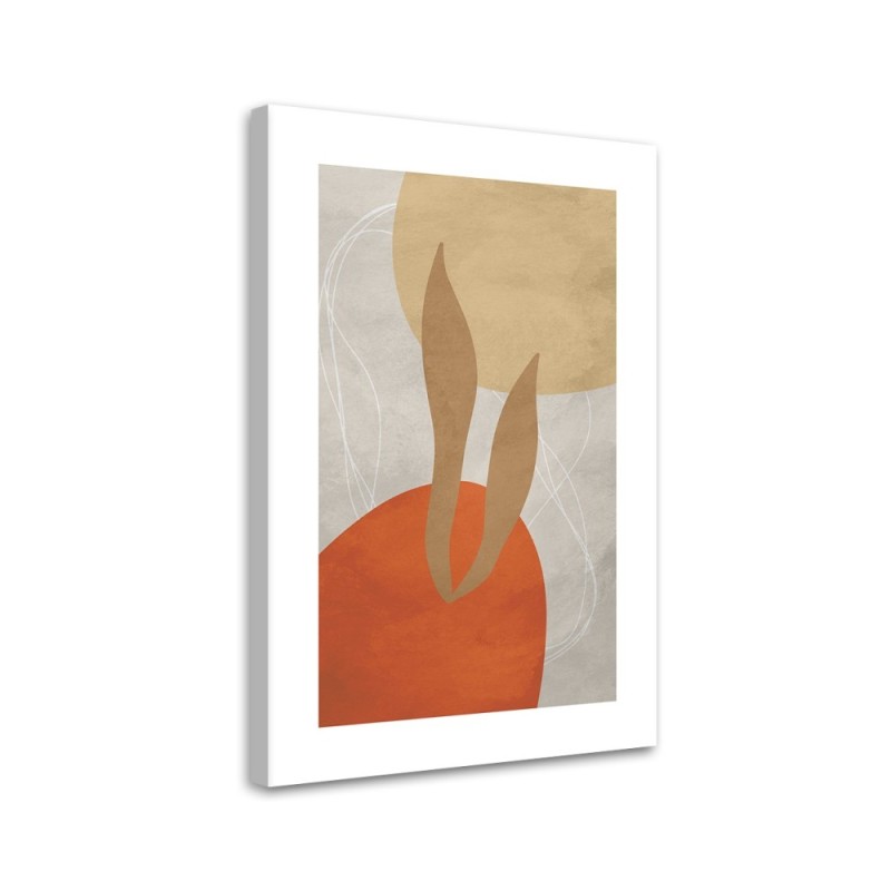 Modern canvas print for living room - Boho lines and shapes