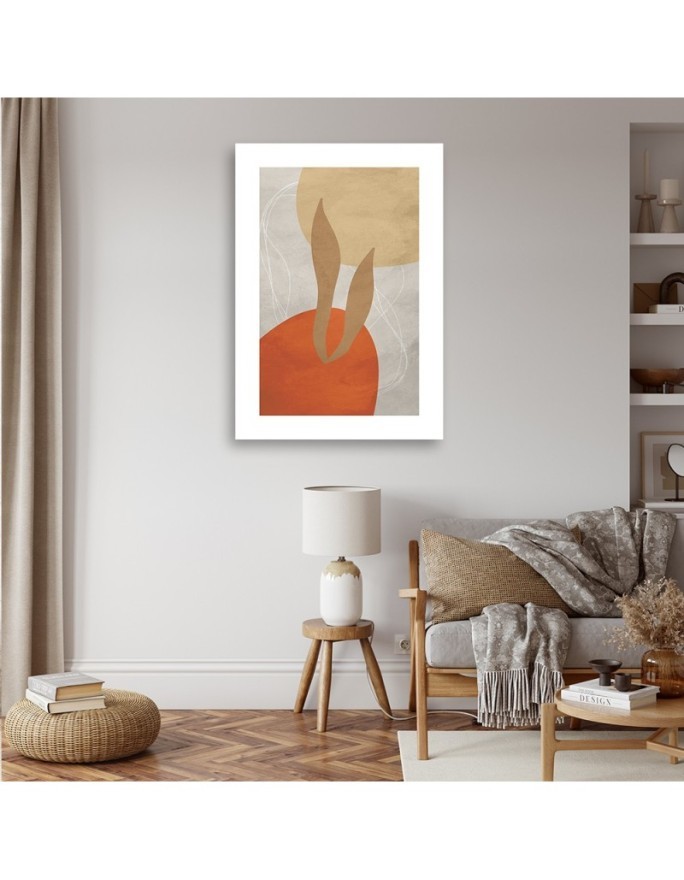 Modern canvas print for living room - Boho lines and shapes