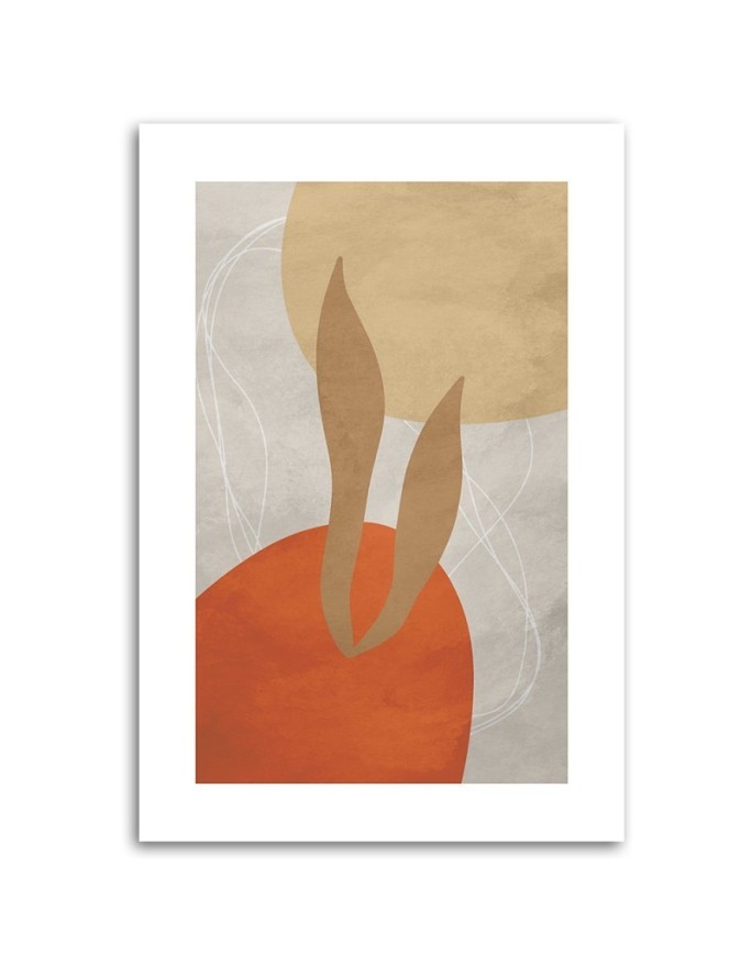 Modern canvas print for living room - Boho lines and shapes