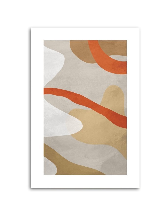 Printed wall painting for office - Abstract boho shapes