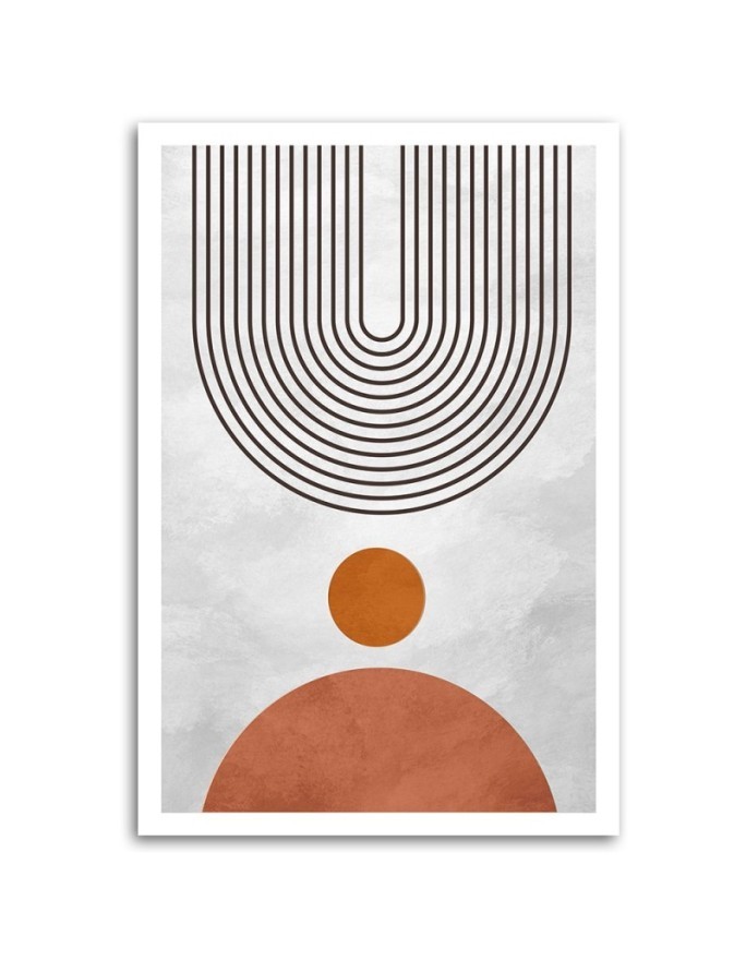 Boho style painting for wall - Arches and circles