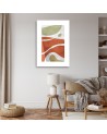 Modern canvas print on canvas - Abstract boho shapes