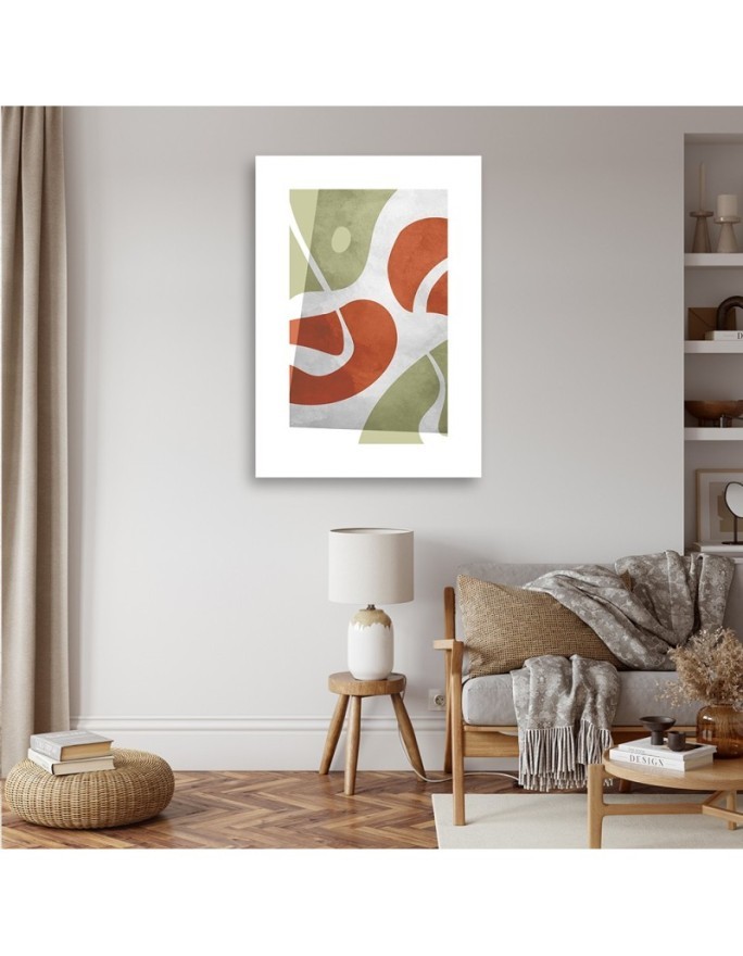Minimalist painting for living room - Abstract boho shapes