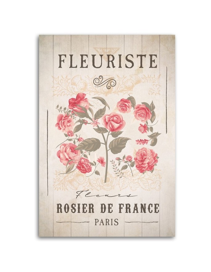 Retro wall painting for living room - Vintage flowers