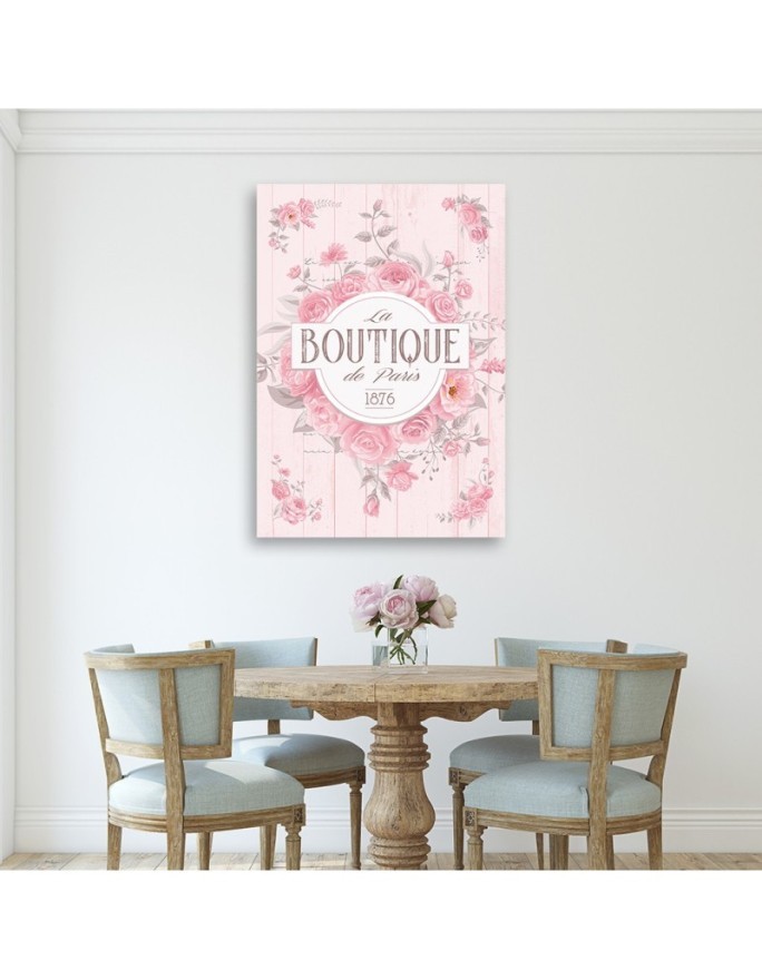 Decorative wall paintings - Shabby Chic flower lettering