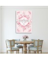 Decorative wall paintings - Shabby Chic flower lettering