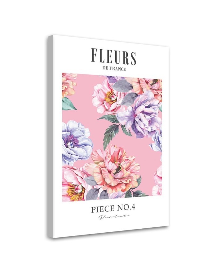 Modern canvas prints - Shabby Chic colourful peony flowers