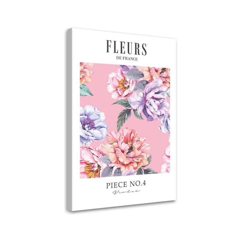 Modern canvas prints - Shabby Chic colourful peony flowers