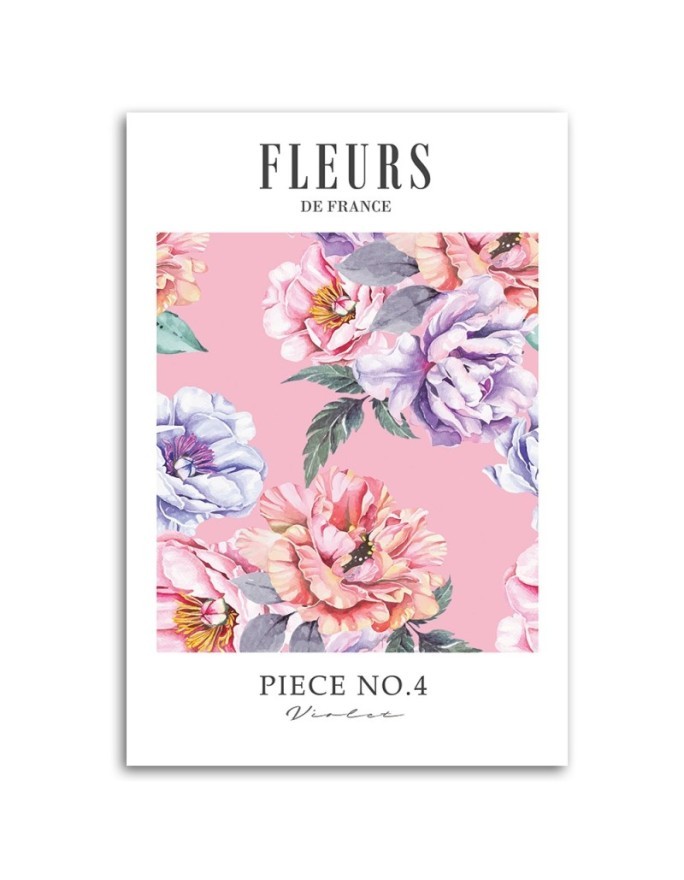 Modern canvas prints - Shabby Chic colourful peony flowers
