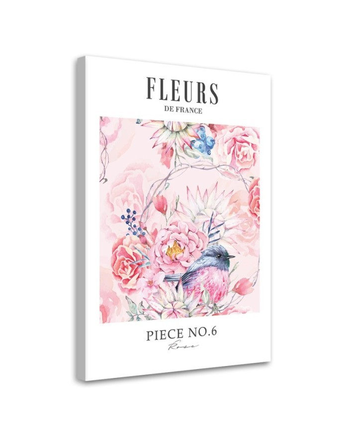 Decorative painting on canvas - Pastel peony flowers Shabby Chic