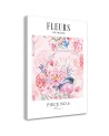 Decorative painting on canvas - Pastel peony flowers Shabby Chic