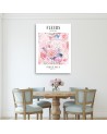 Decorative painting on canvas - Pastel peony flowers Shabby Chic