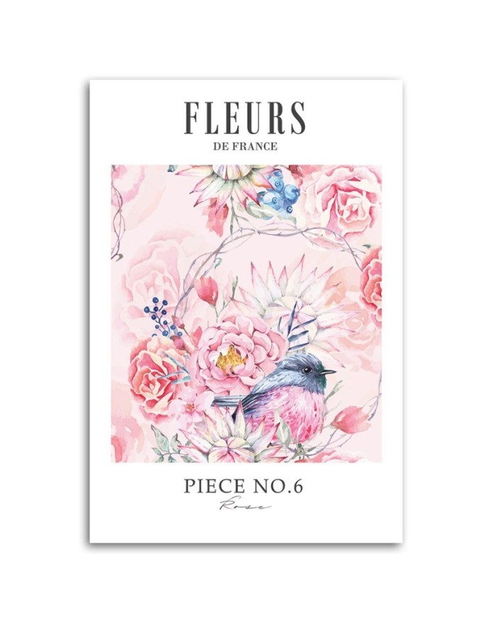 Decorative painting on canvas - Pastel peony flowers Shabby Chic