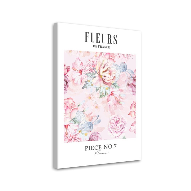 Decorative painting for bedroom - Powder peony flowers Shabby Chic