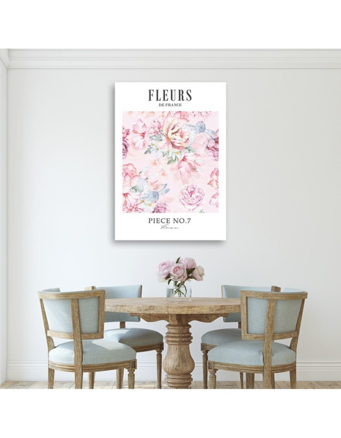 Decorative painting for bedroom - Powder peony flowers Shabby Chic