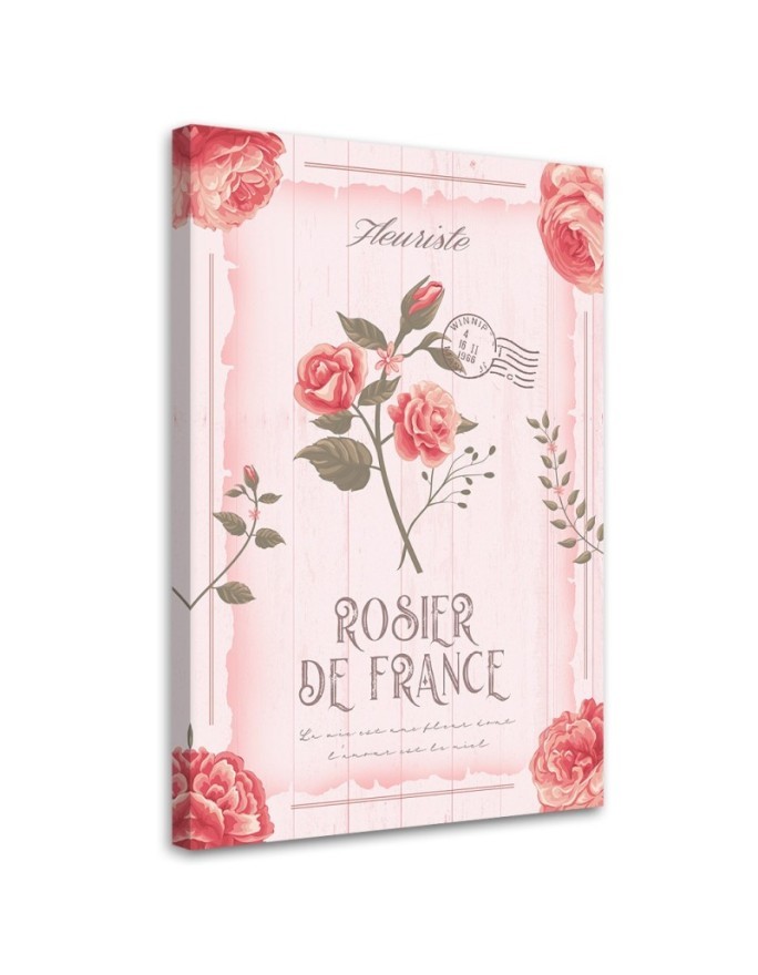 Modern canvas prints for the bedroom - Powder Vintage Flowers