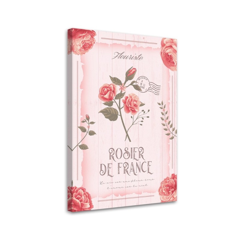 Modern canvas prints for the bedroom - Powder Vintage Flowers