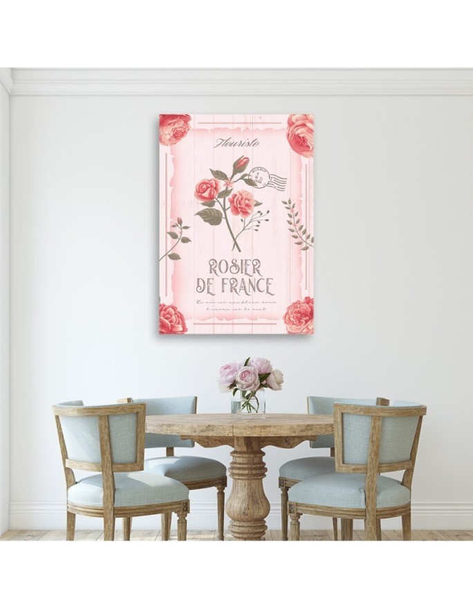 Modern canvas prints for the bedroom - Powder Vintage Flowers