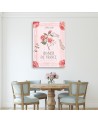 Modern canvas prints for the bedroom - Powder Vintage Flowers