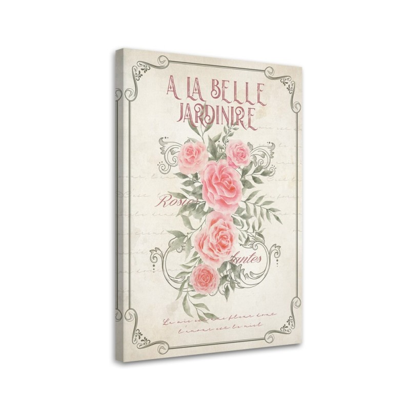 Modern canvas print for the room - Shabby Chic rose flowers