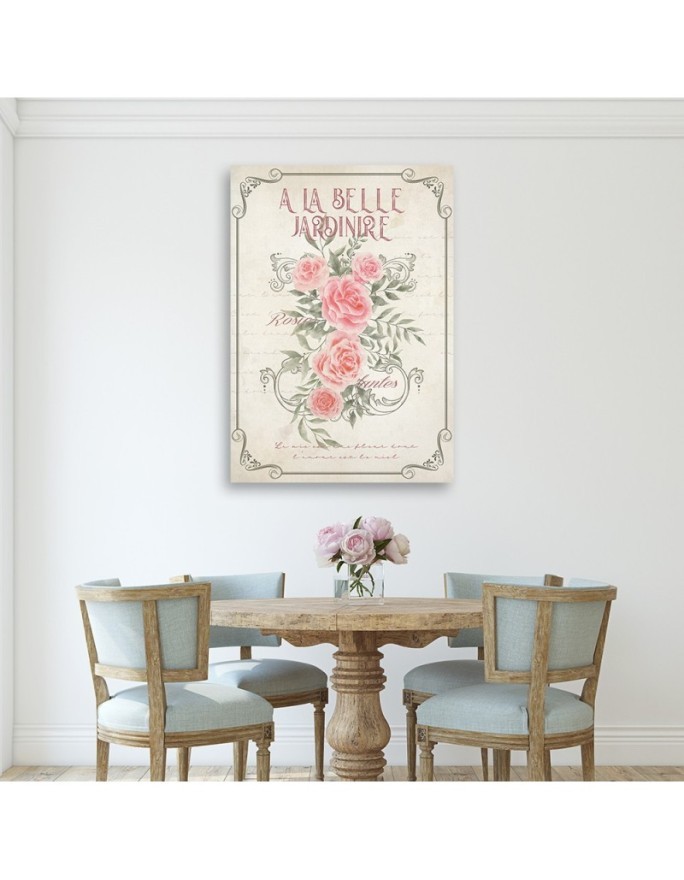 Modern canvas print for the room - Shabby Chic rose flowers