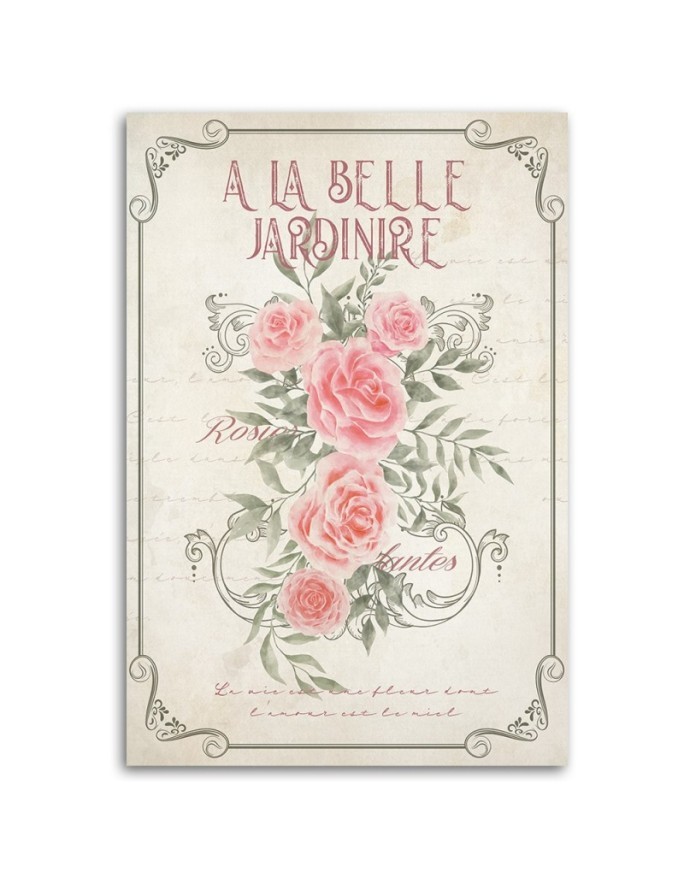 Modern canvas print for the room - Shabby Chic rose flowers
