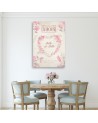 Decorative paintings for wall - Heart Flowers Shabby Chic