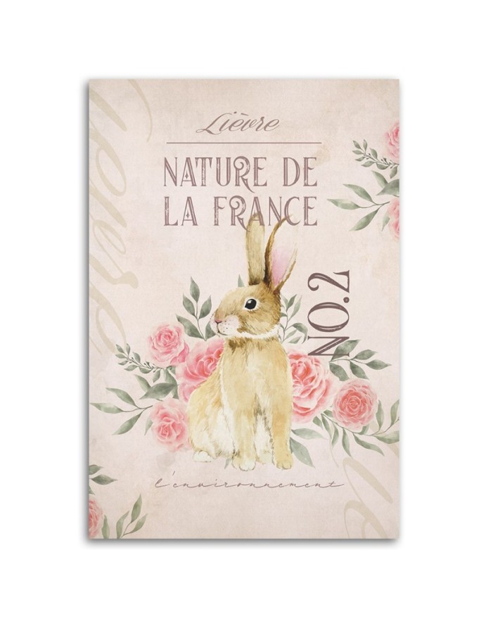 Modern wall painting - Shabby Chic Easter Bunny