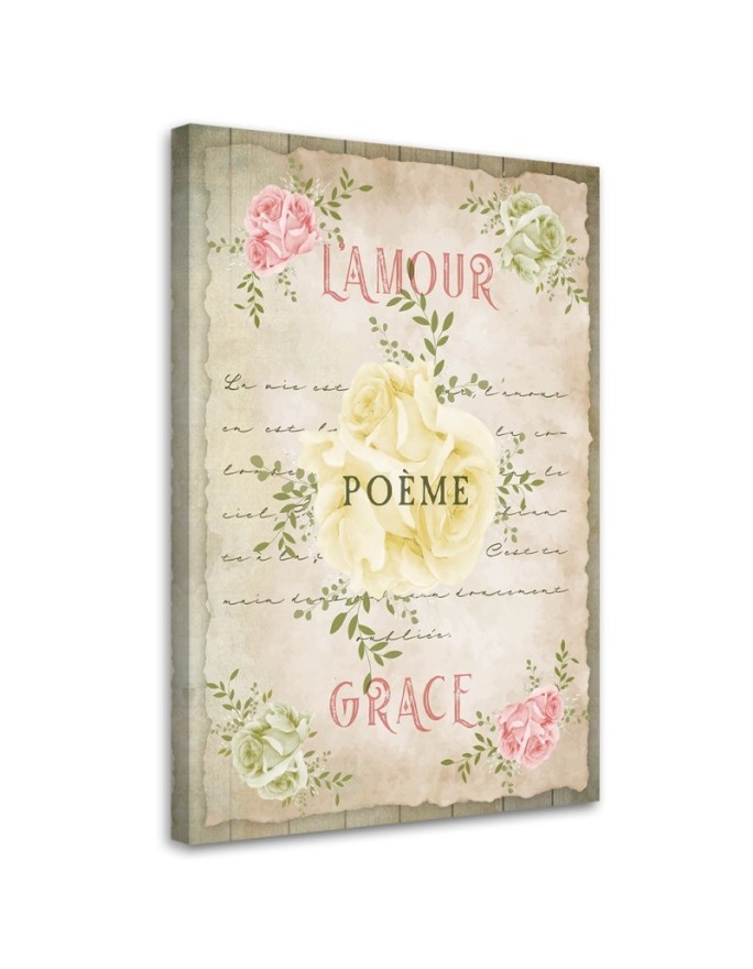 Boho wall painting for living room - Love Vintage Flowers