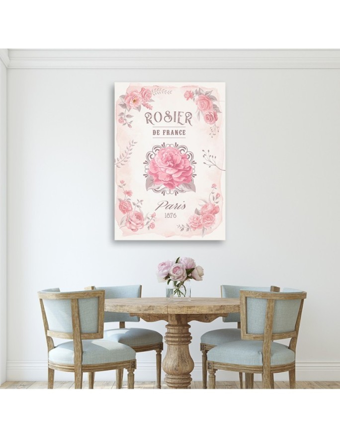 Printed painting for wall - France Roses Flowers