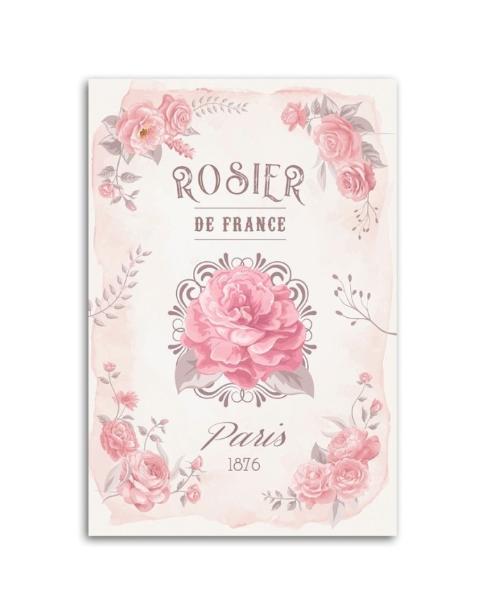 Printed painting for wall - France Roses Flowers
