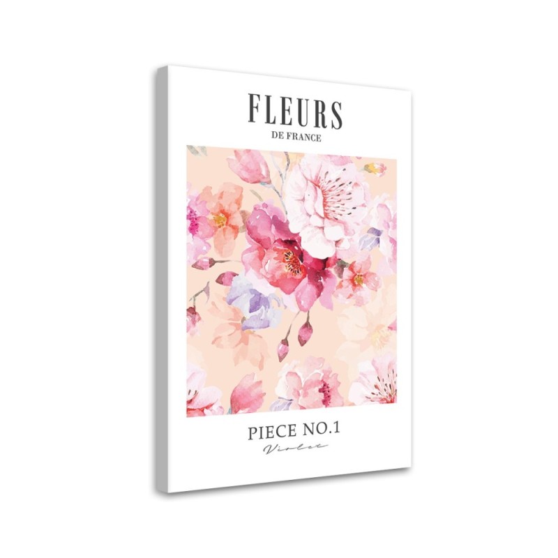 Minimalist pastel painting - Flowers in France