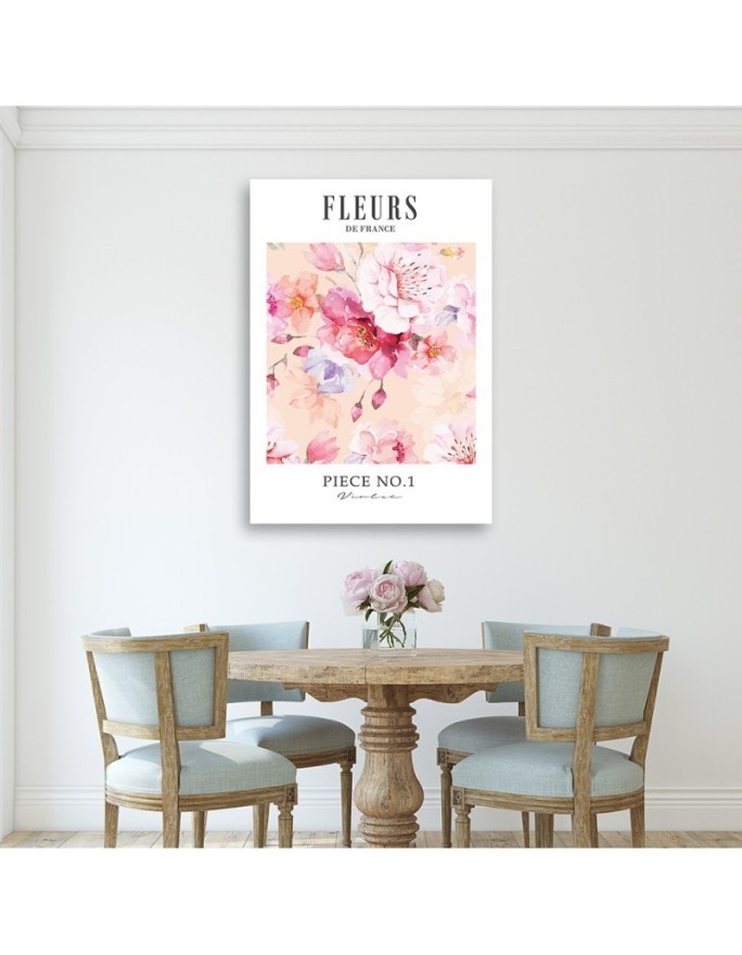 Minimalist pastel painting - Flowers in France